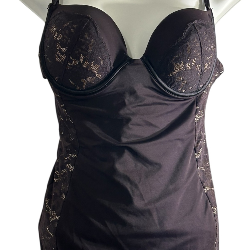 Maidenform Elegant Black Lace Slip Dress with Built in bra, 36B - Picture 4 of 5